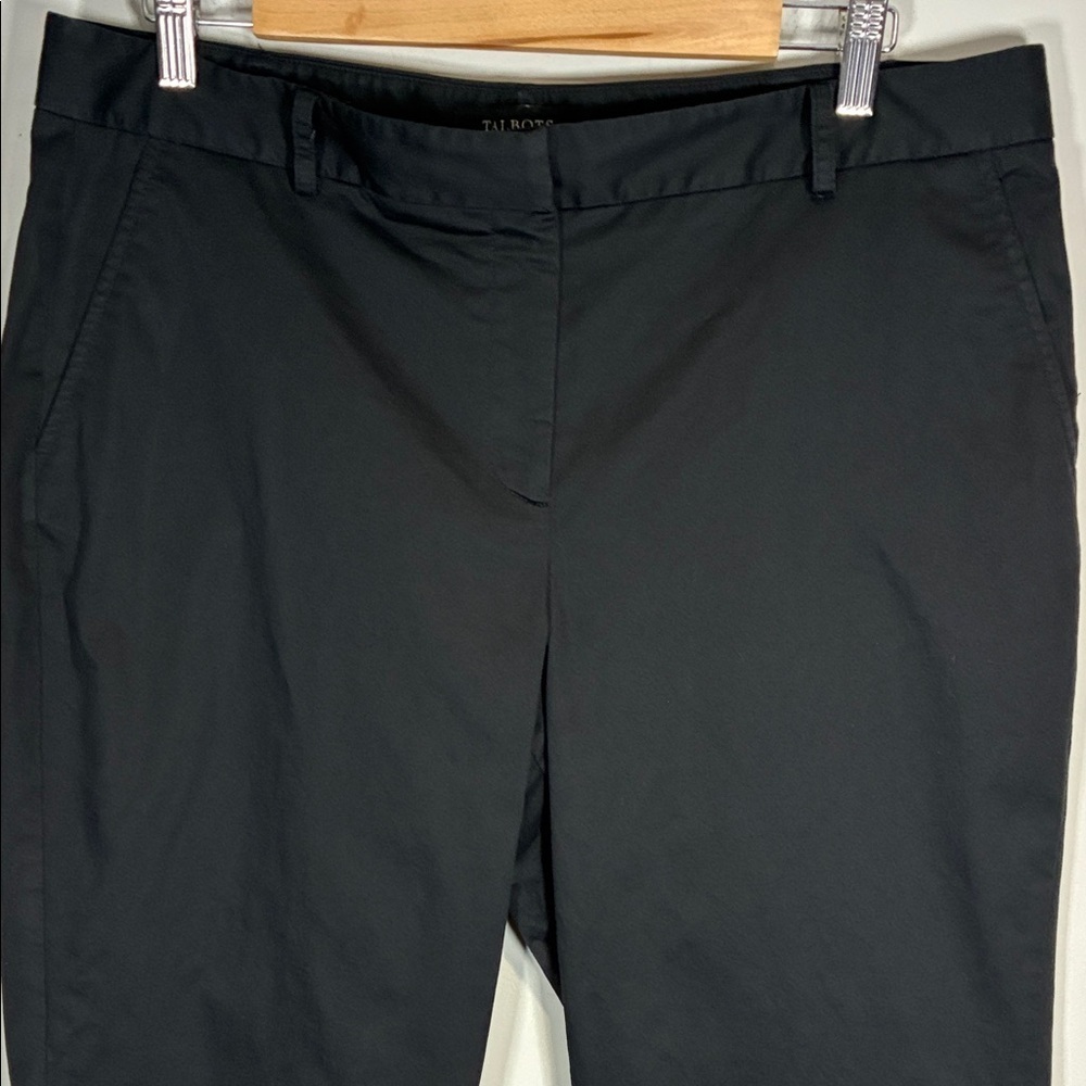 Talbots Signature Black Career Trousers Size 14 Straight Leg Work Pants - Picture 5 of 11